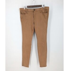 Joe's Jeans Faux Suede The Icon Skinny Mid Rise Womens Size 32 Camel Tan‎ Pants